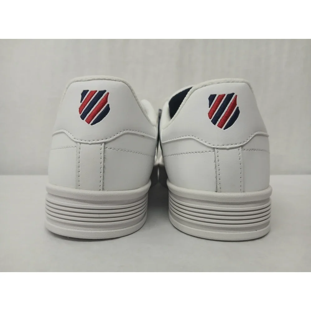 K-Swiss‎ Men's Court Lite Spellout Tennis Shoes 06147-113-M White Navy Red Sz 10